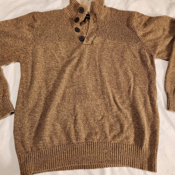 Tricots St Raphael Sweater Sherpa Collar Button Mens - Picture 5 of 9